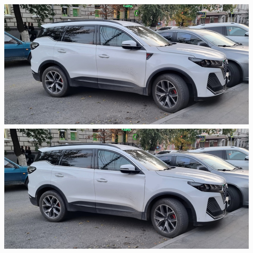 Вверху с Т, внизу — без. — Chery Tiggo 7 Pro Max
