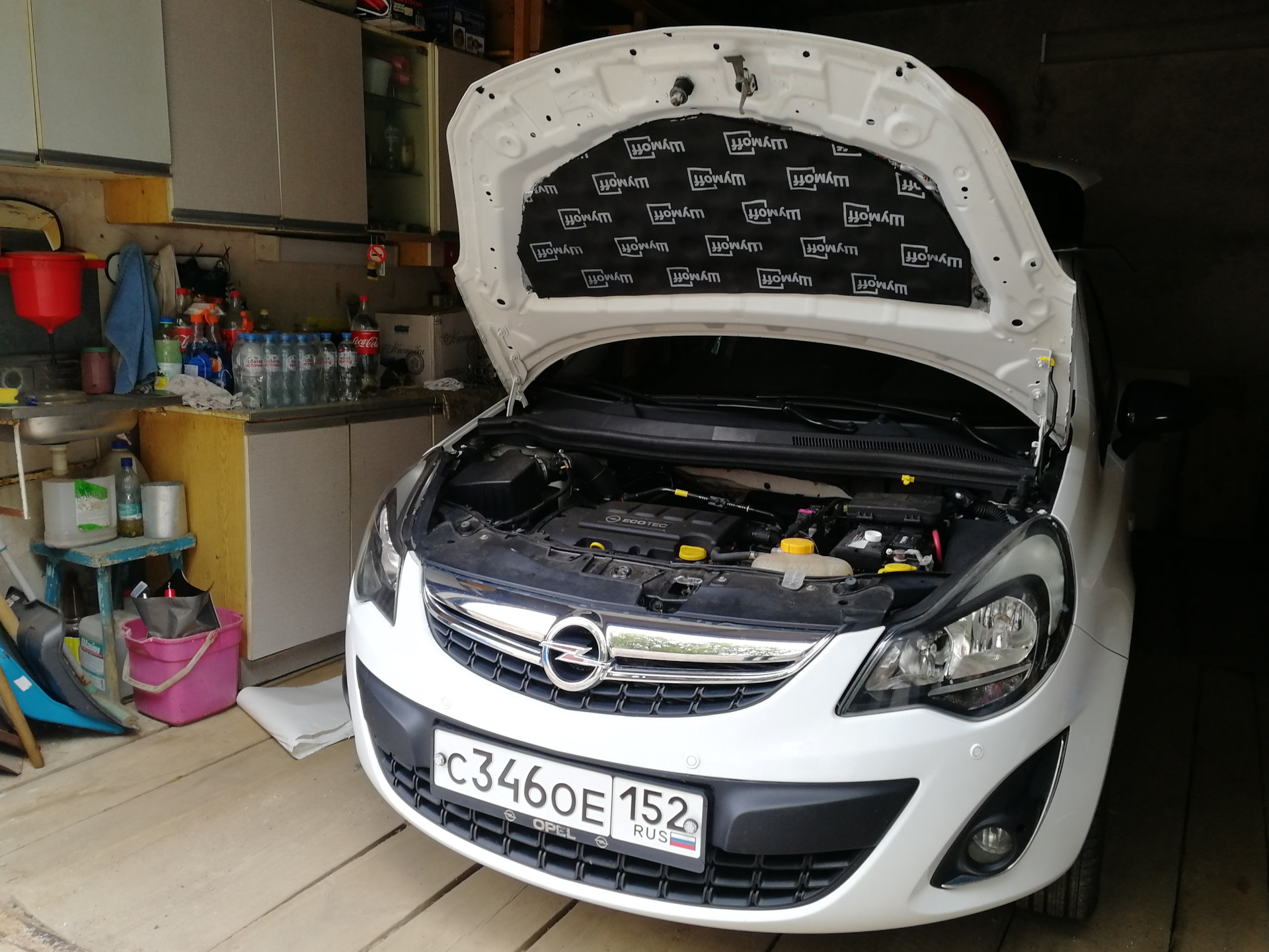 1162497 утеплитель шумоизоляция капота для opel corsa d