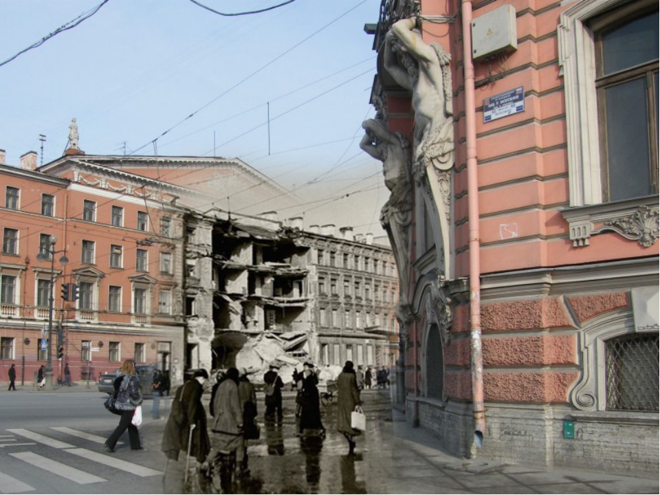 Ленинград во время блокады фото до и после