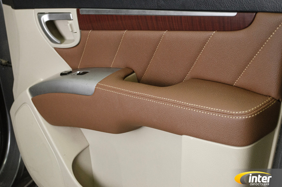 Hyundai Santa Fe 2 — Чехлы для подлокотников дверей — AS-INTER на DRIVE2