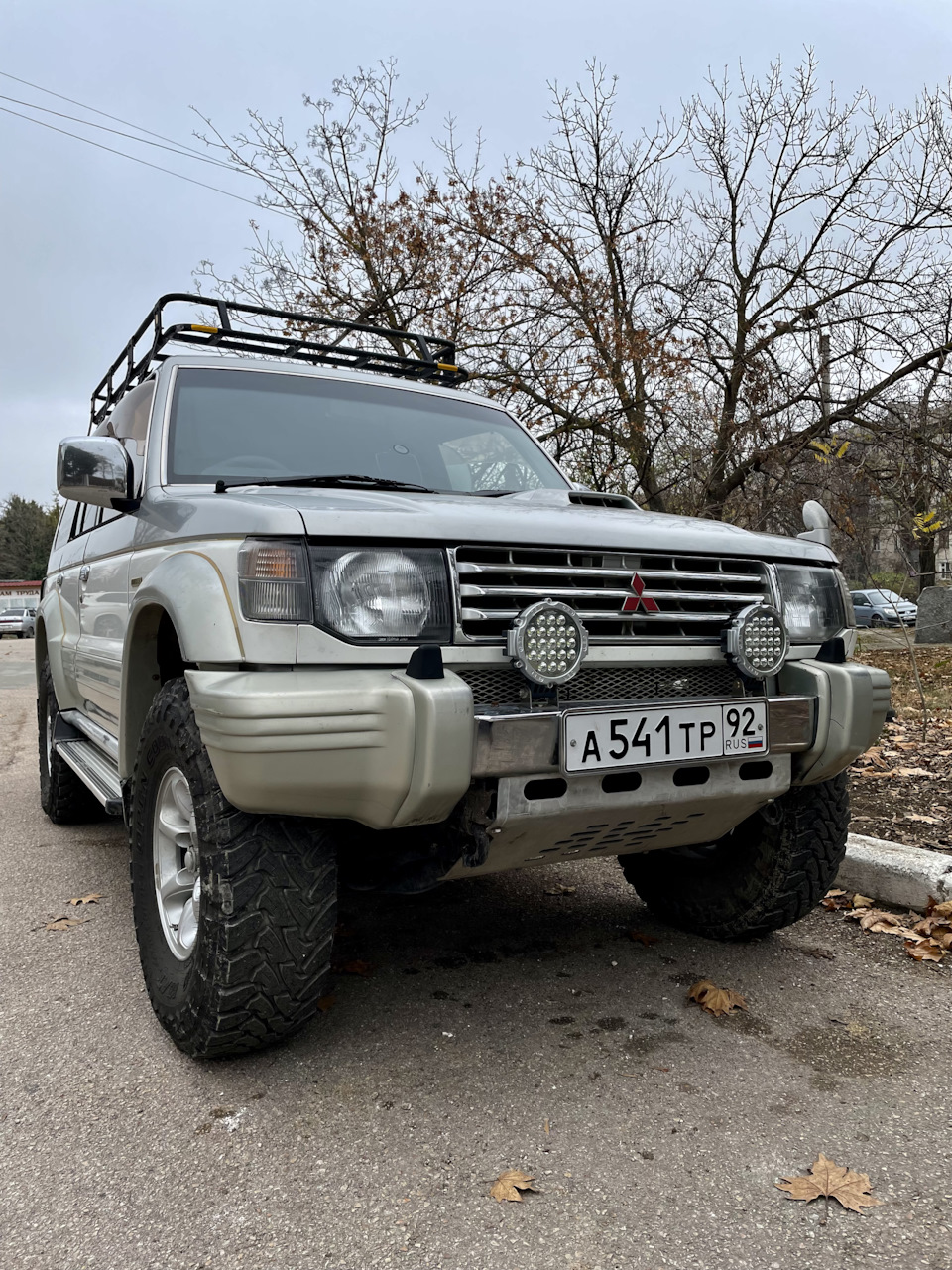 алюминиевая защита — Mitsubishi Pajero (2G), 2,8 л, 1993 года ...