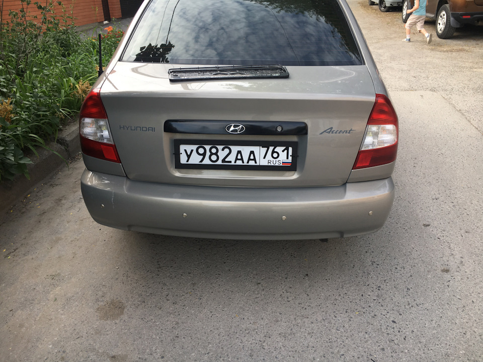 Широкие рамки номера — Hyundai Accent (2G), 1,5 л, 2008 года | стайлинг ...