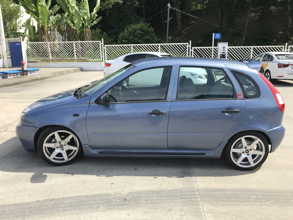 Накладки на пороги калина 2 спорт — Lada Калина хэтчбек, 1,6 л, 2007 ...