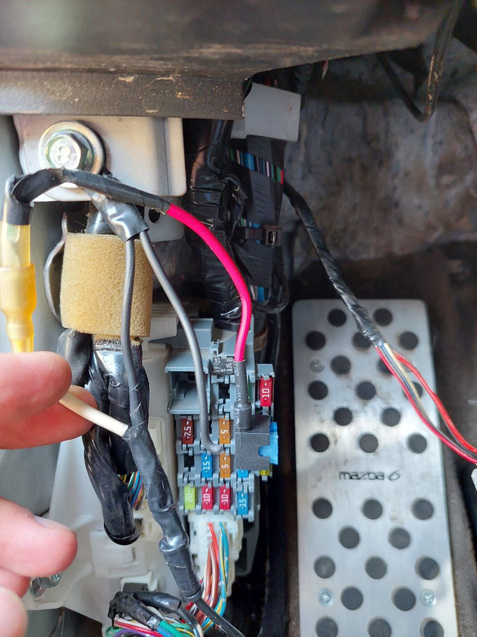 Подключение радар-детектора без лапши — Mazda 6 (2G) GH, 1,8 л, 2010 ...