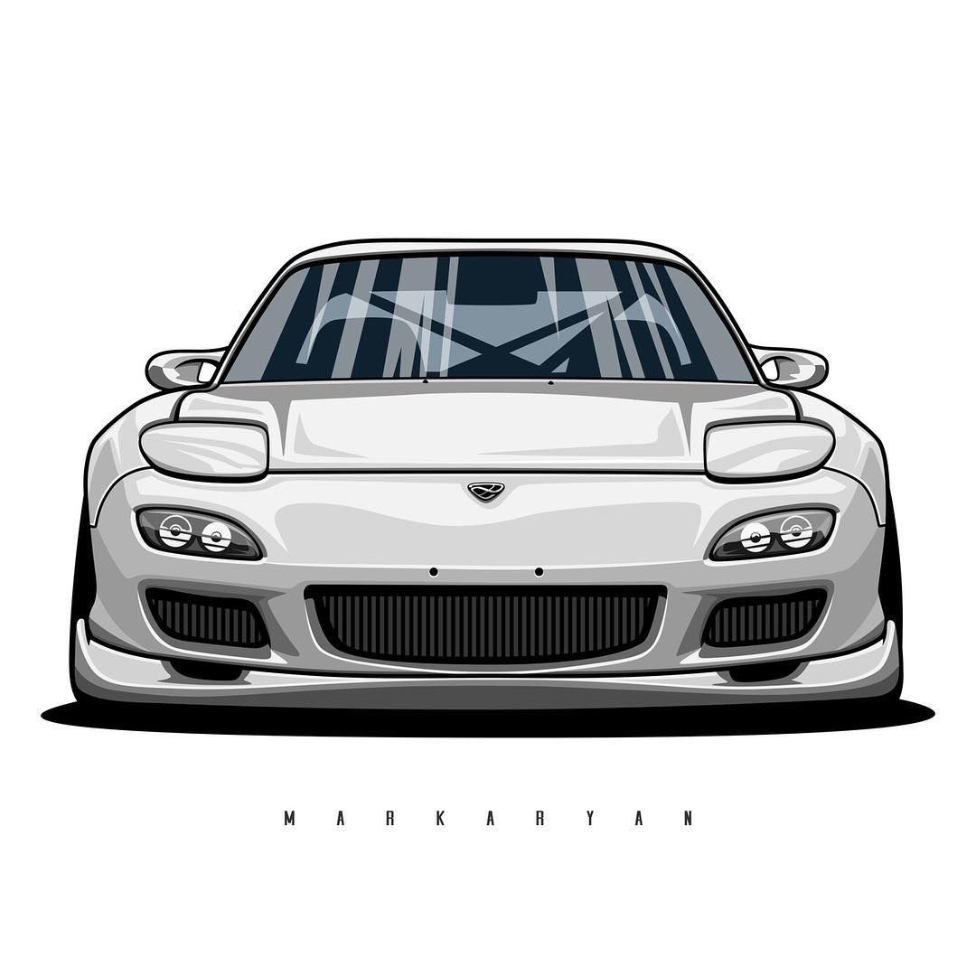 Как нарисовать mazda rx7