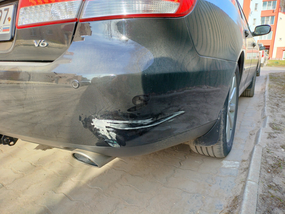 Окраска бампера и зеркал. — Hyundai Grandeur (TG), 2,7 л, 2008 года ...