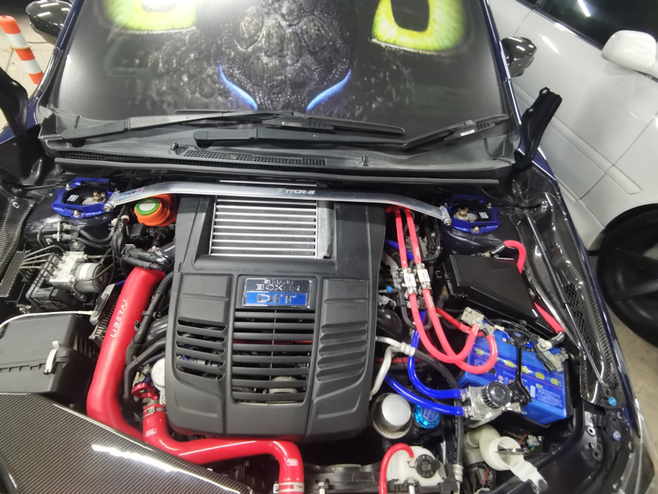 Защитные колпаки на стойки из карбона. — Subaru Levorg (VM), 1,6 л ...