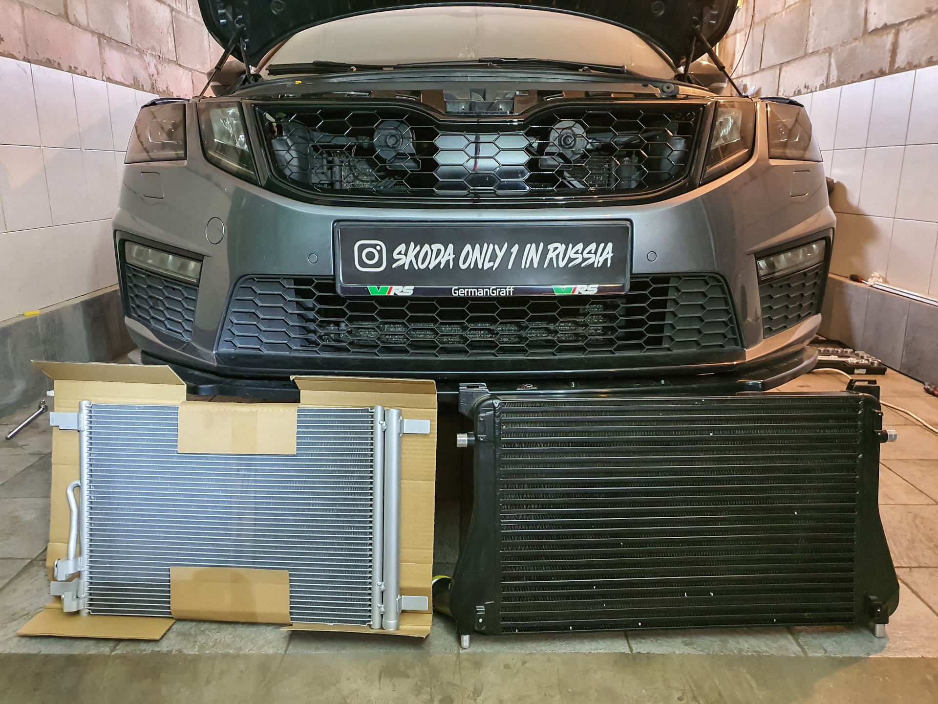 Cold Air Intake (Холодный впуск) — Часть III Интеркуллер Wagner Competition  + дополнительные работы — Skoda Octavia A7 Mk3, 1,8 л, 2017 года | тюнинг |  DRIVE2