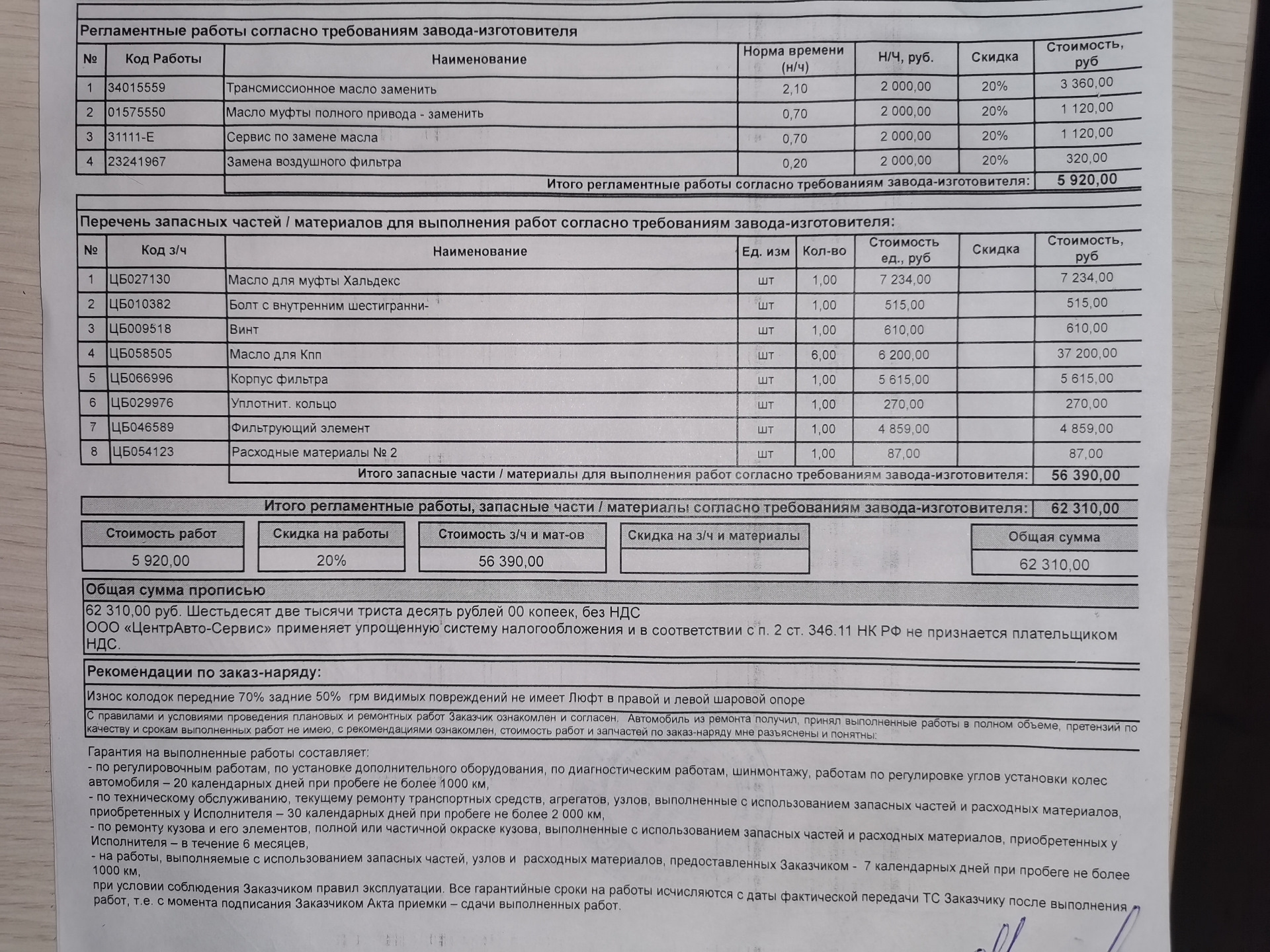 Замена масла в ДСГ dq500 и муфте — Volkswagen Tiguan Allspace, 2 л ...