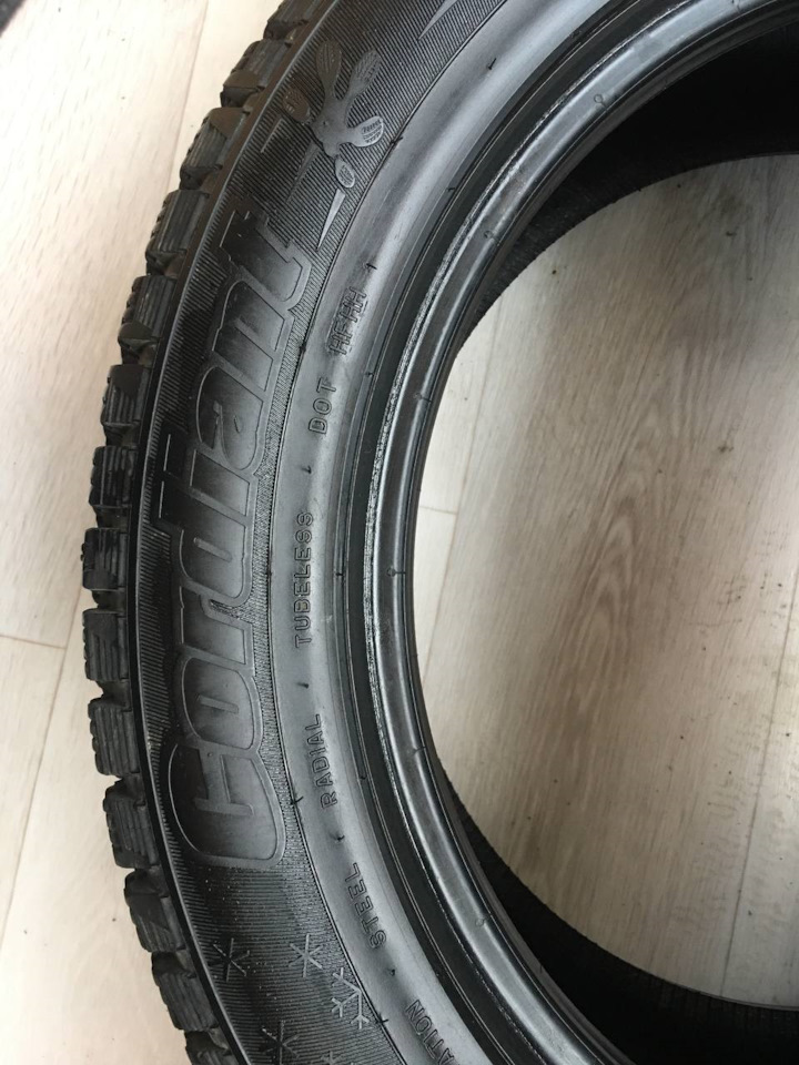 Шины зимние шипованные Cordiant 225/55 R18 на Geely Coolray (1G). Б/у ...
