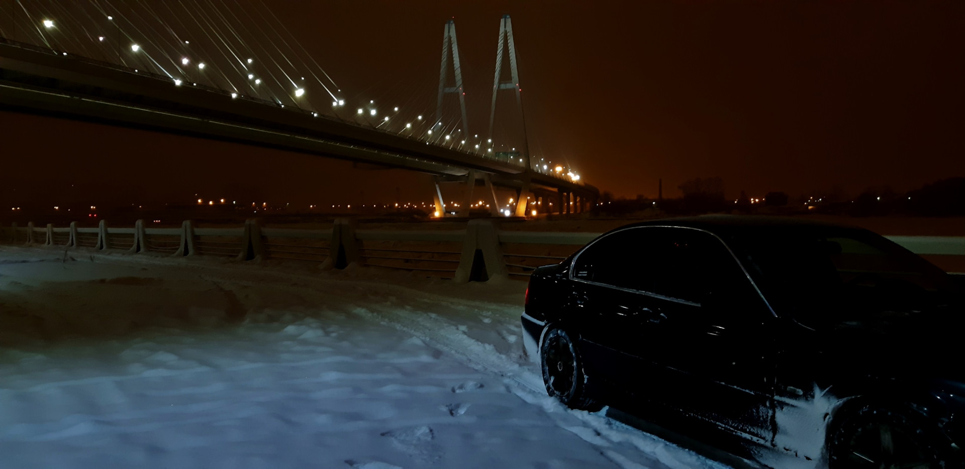 СПБ ночь авто зима