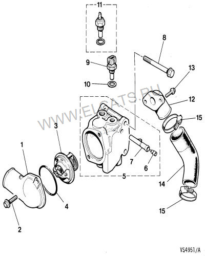 Ошибка "14" Датчик температуры охлаждающей жидкости Ягуар XJ40 XJ6 ...