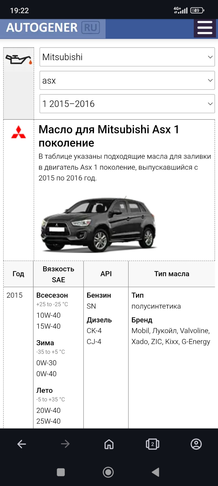 Замена масла — Mitsubishi ASX, 1,6 л, 2015 года | плановое ТО | DRIVE2