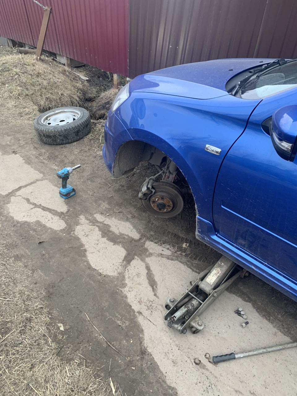 Замена тормозных дисков в круг. — Lada Granta Sport, 1,6 л, 2018 года ...