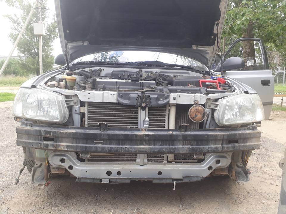 Туманки+габариты и лыжи от приоры — Hyundai Accent (2G), 1,5 л, 2005 ...