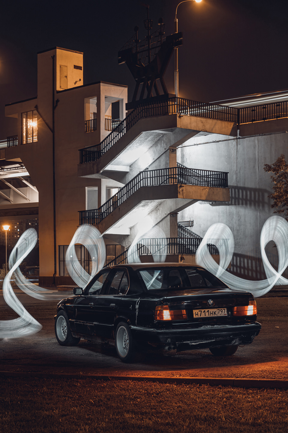 BMW E34 ночная фотосессия. Моя фоторабота. — DRIVE2