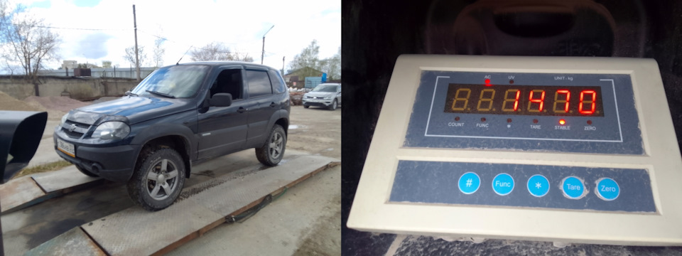 Фотография «Выдалась возможность заехать на весы. Точный вес моей нивы ...