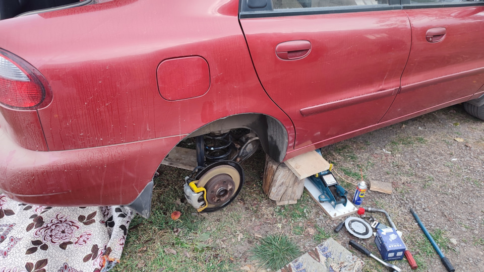 SIDRSANYA. Замена задних тормозных колодок или ЗДТ на Ланосе — Daewoo ...