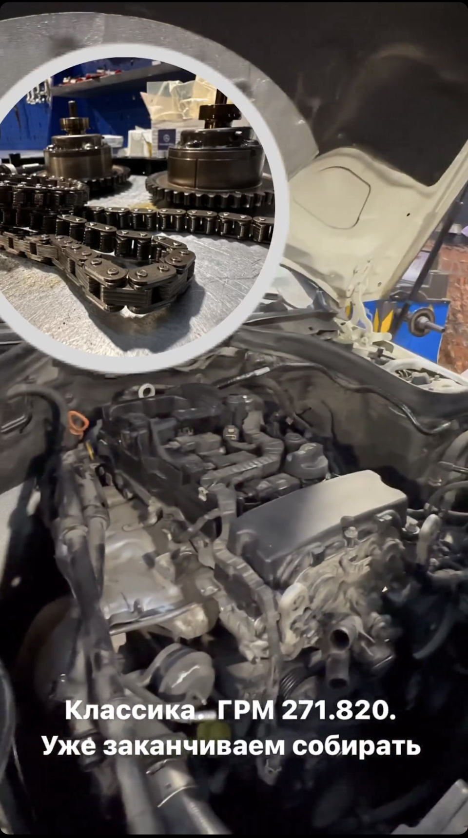 Замена цепи, звёзд ГРМ + прокладка трубки слива масла с турбины ...