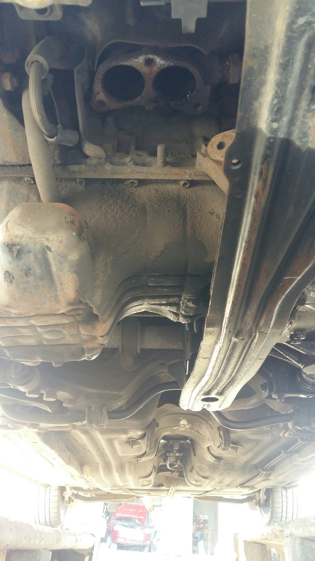 Сварка выхлопной системы. — Nissan Primera (P10), 2 л, 1992 года ...