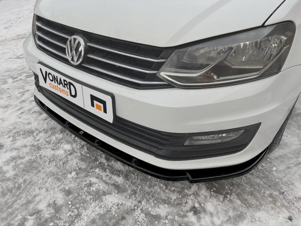 Сплиттер под передний бампер для VW Polo 5 fl седан — Vonard-tuning на ...
