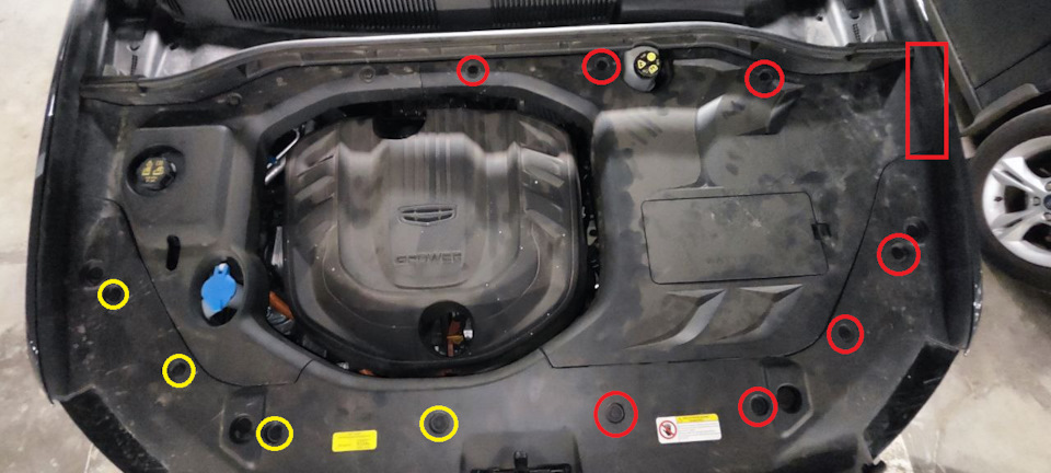 Расположение клипс — Geely Atlas Pro