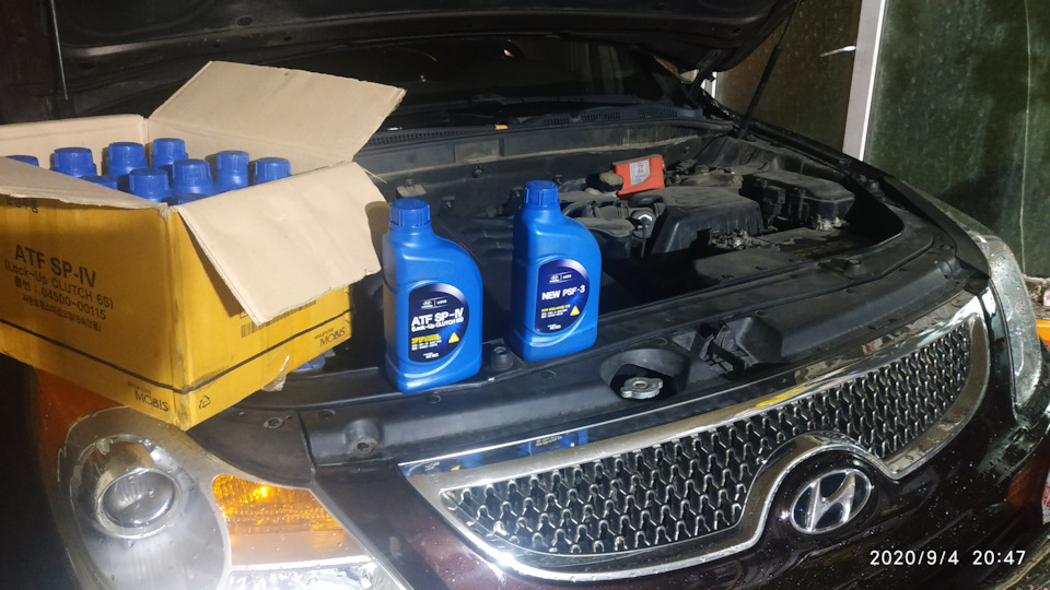 Замена масла в ГУР и АКПП + мелочи — Hyundai Veracruz, 3,8 л, 2008 года