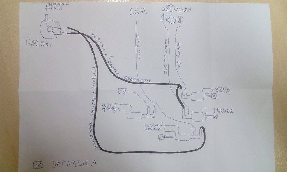 Схема вакуумных трубок 4d56