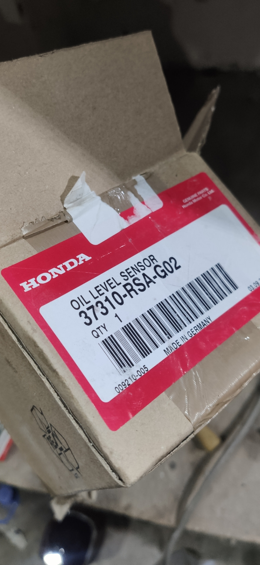 37310RSAG02 ДАТЧИК, УРОВНЯ МАСЛА Honda | Запчасти на DRIVE2