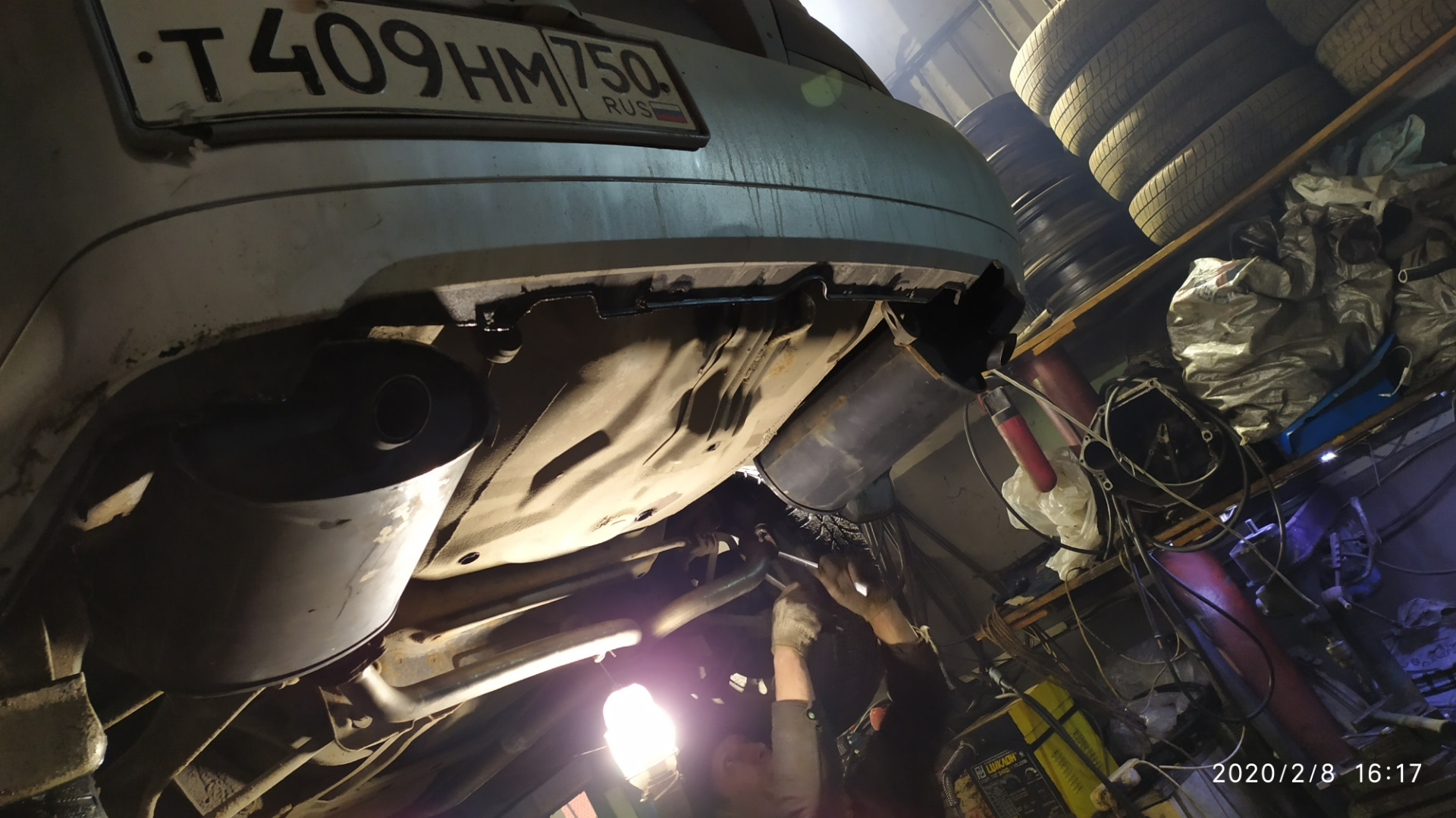 Установка выхлопной системы от акорда 7. — Honda Accord (6G), 2,3 л ...