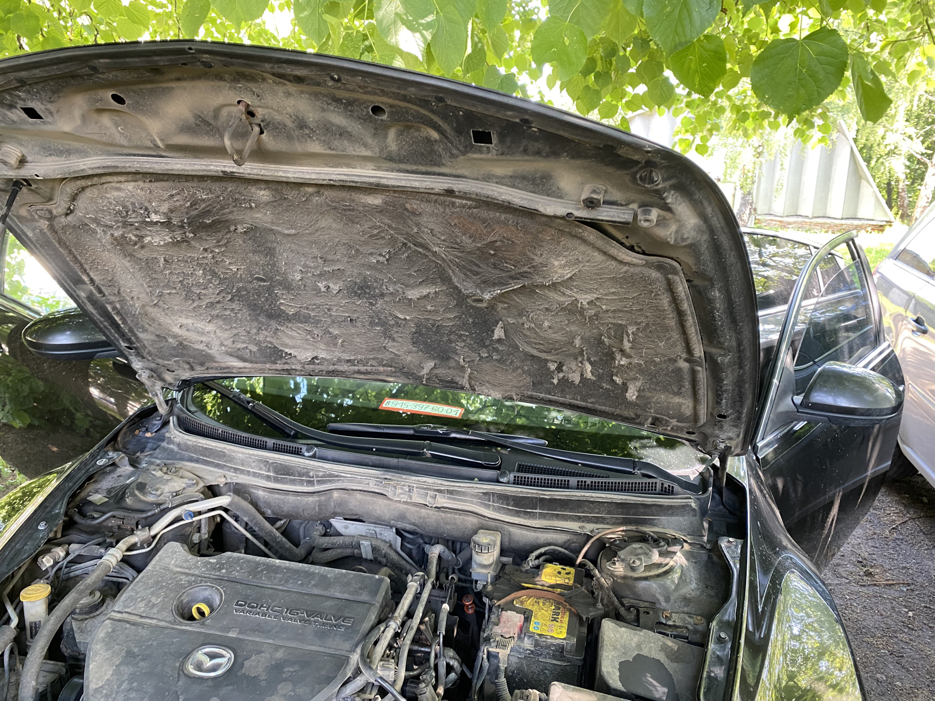 Обшивка капота — Mazda 6 (2G), 2 л., 2008 года | мойка | DRIVE2