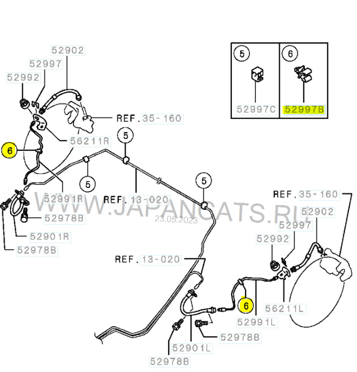 Пистон крепления задней тормозной трубки MN116832 — Mitsubishi Lancer X ...