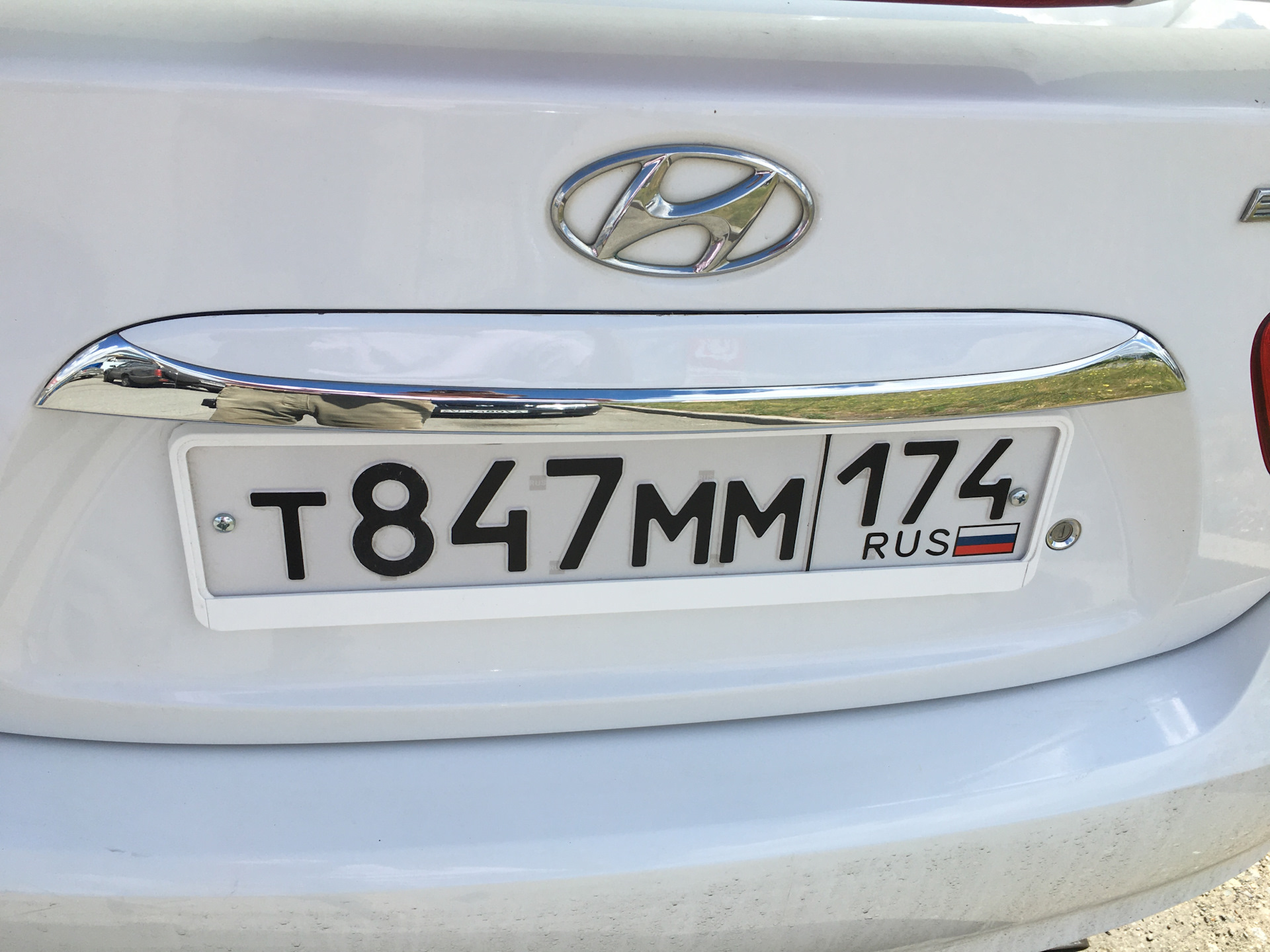 Молдинг на крышку багажника от реста — Hyundai Elantra (4G), 1,6 л ...