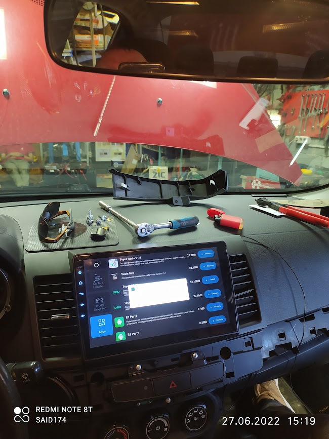 Новая магнитола Teyes CC3 — Mitsubishi Lancer X, 2 л, 2007 года