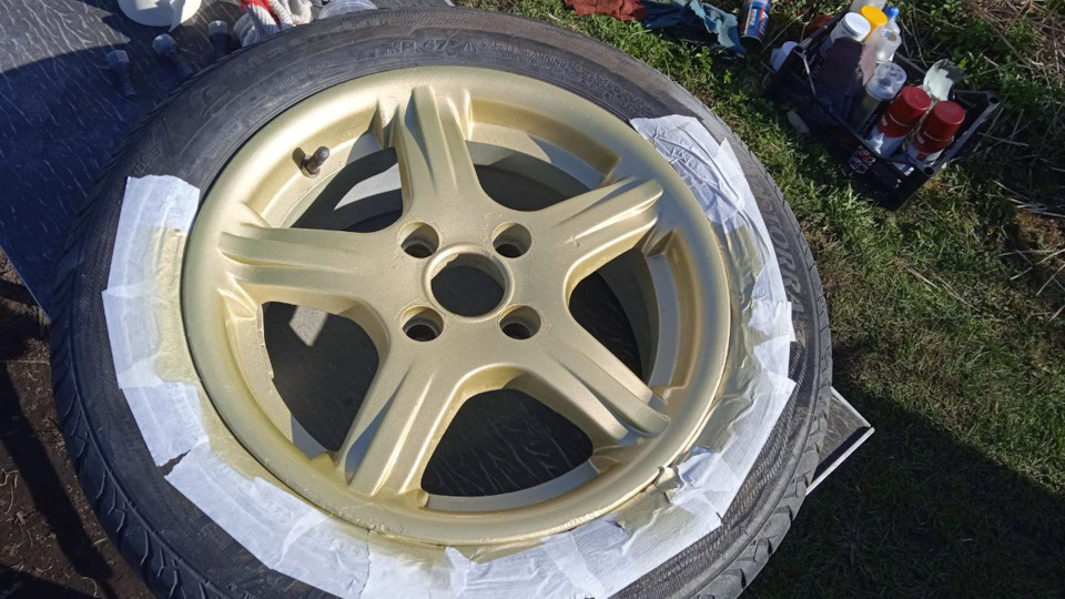 Цыганский стиль. Покраска дисков из баллончика. — Chevrolet Lanos, 1,5 ...