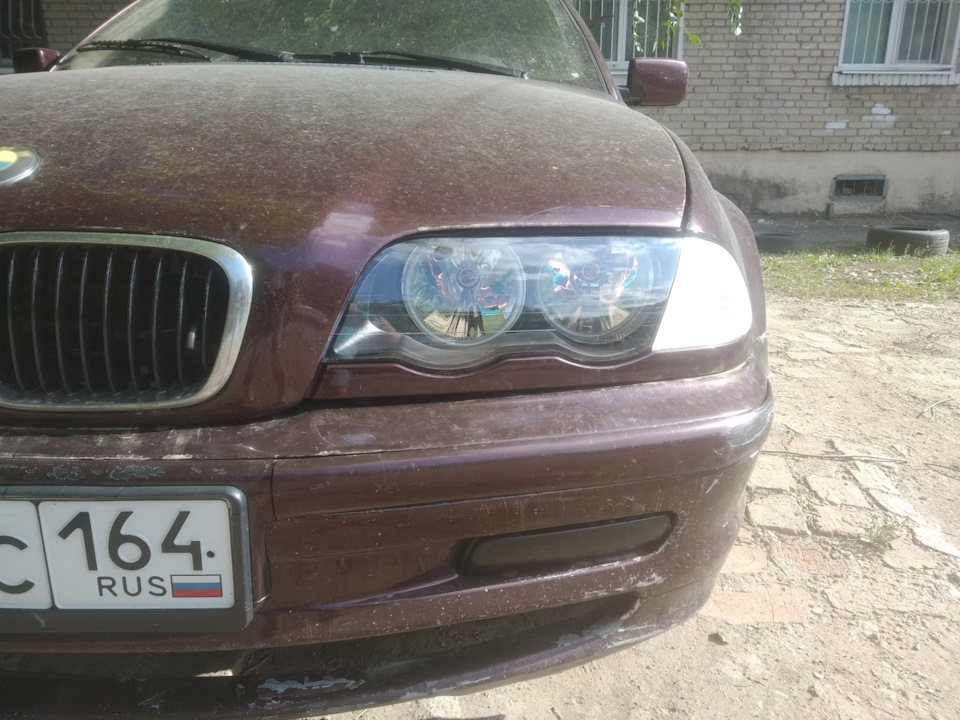 Замена стекол фар. — BMW 3 series (E46), 1,9 л, 1998 года | своими ...
