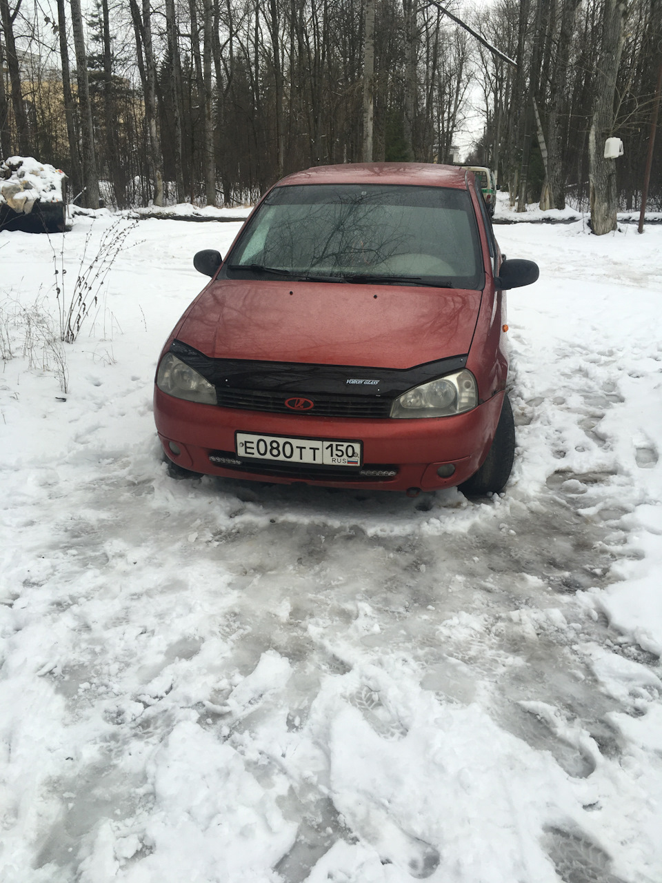 Установка дефлектора капота — Lada Калина универсал, 1,6 л, 2008 года |  тюнинг | DRIVE2