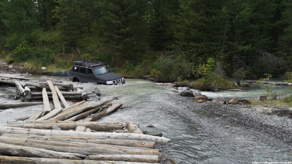 Брод через Актру — Nissan Patrol GR II (Y61)