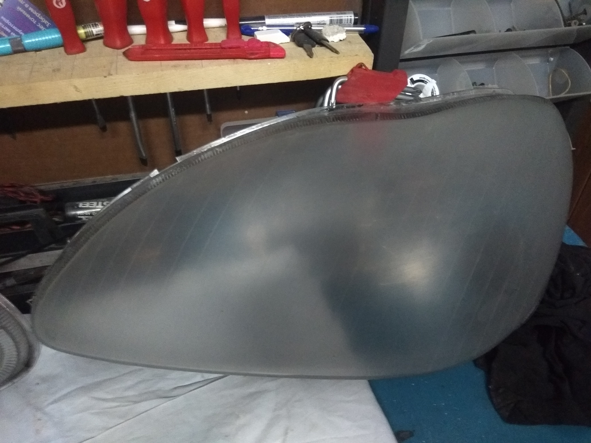 Тюнинг фар Range Rover sport покраска в черный + линза в дальний, стиль ...