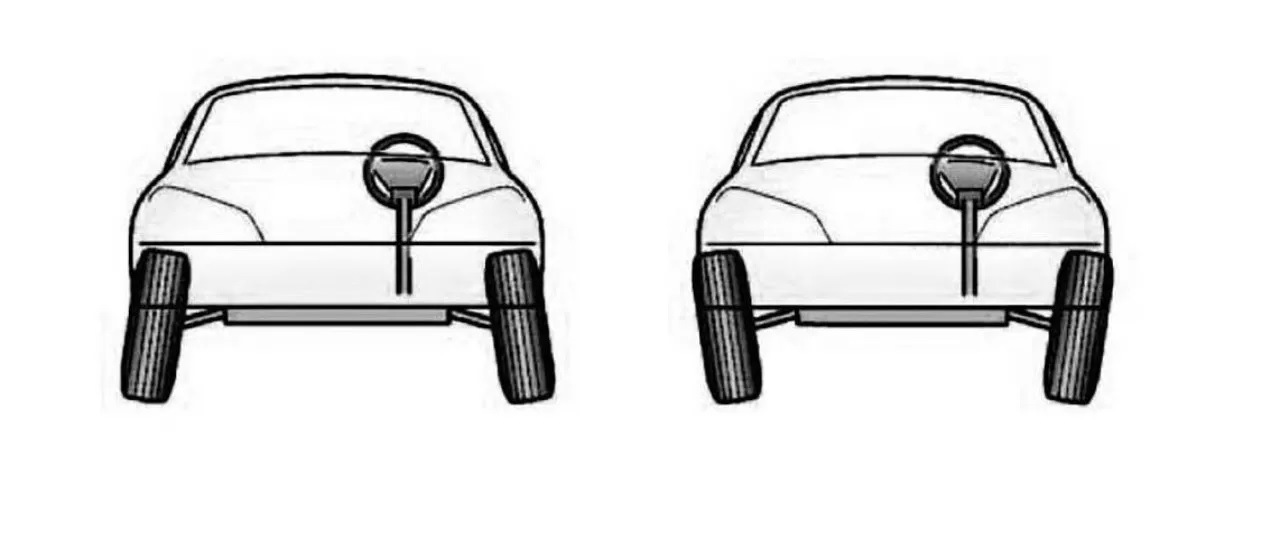 Почему колеса домиком. Угол установки колес автомобиля развал. Развал схождение Кастор. Машина с наклонными колесами. Передние колеса машины стоят домиком.
