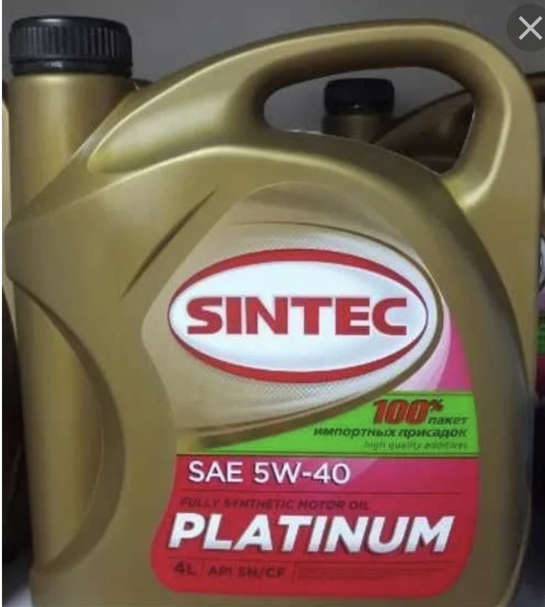 Sintec масло моторное platinum 5w 40 синтетическое