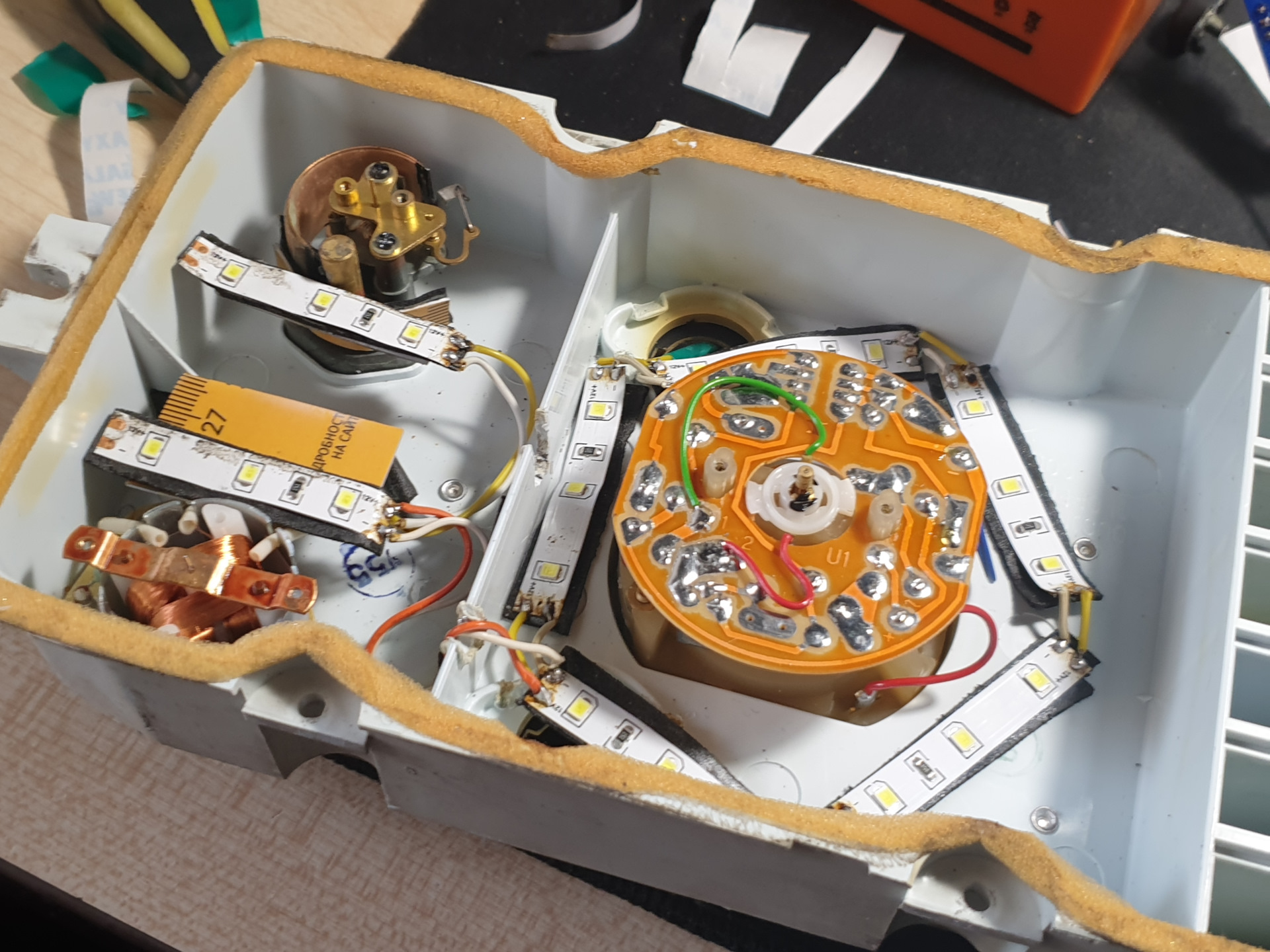 Подсветка приборной панели ВАЗ-2107 светодиодная лента и стрелки ГАЗ ...