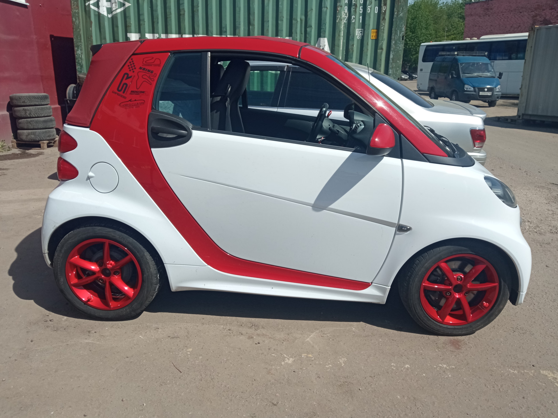 Smart Fortwo 2008 чёрно крастный