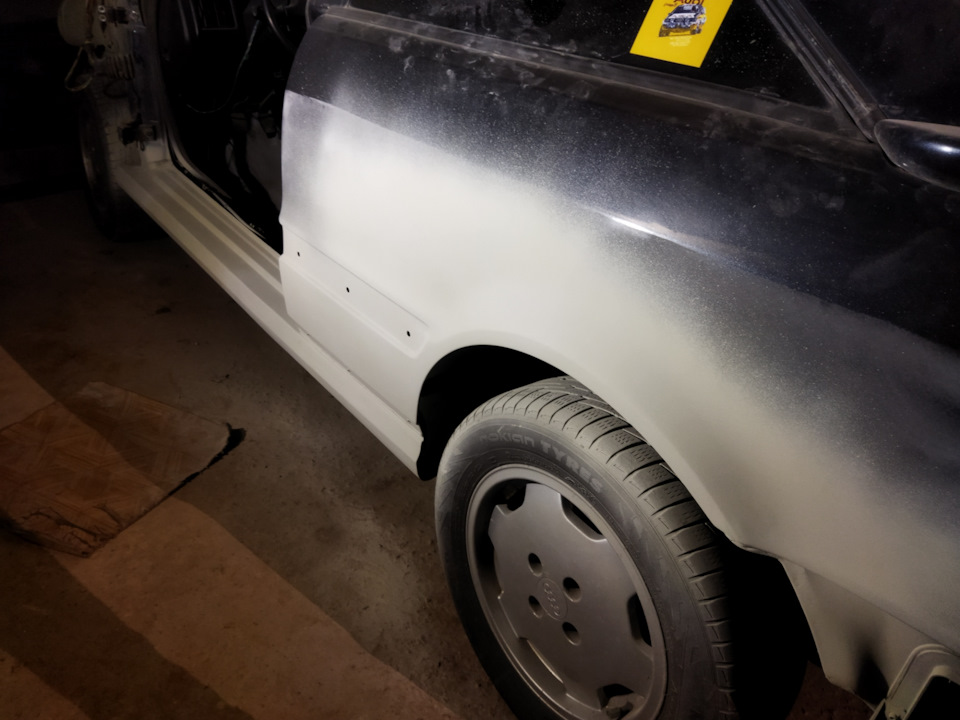Жидкая шпаклевка (черновая окраска) — Audi Coupe (89,8B), 2,3 л, 1991 ...