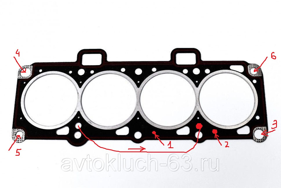 Доработка прокладки ГБЦ для установки 16V в классику с отводом ...