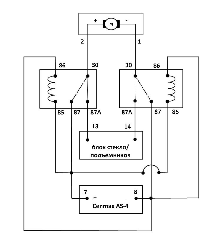 Модуль управления стеклоподъемниками 4 стекла схема