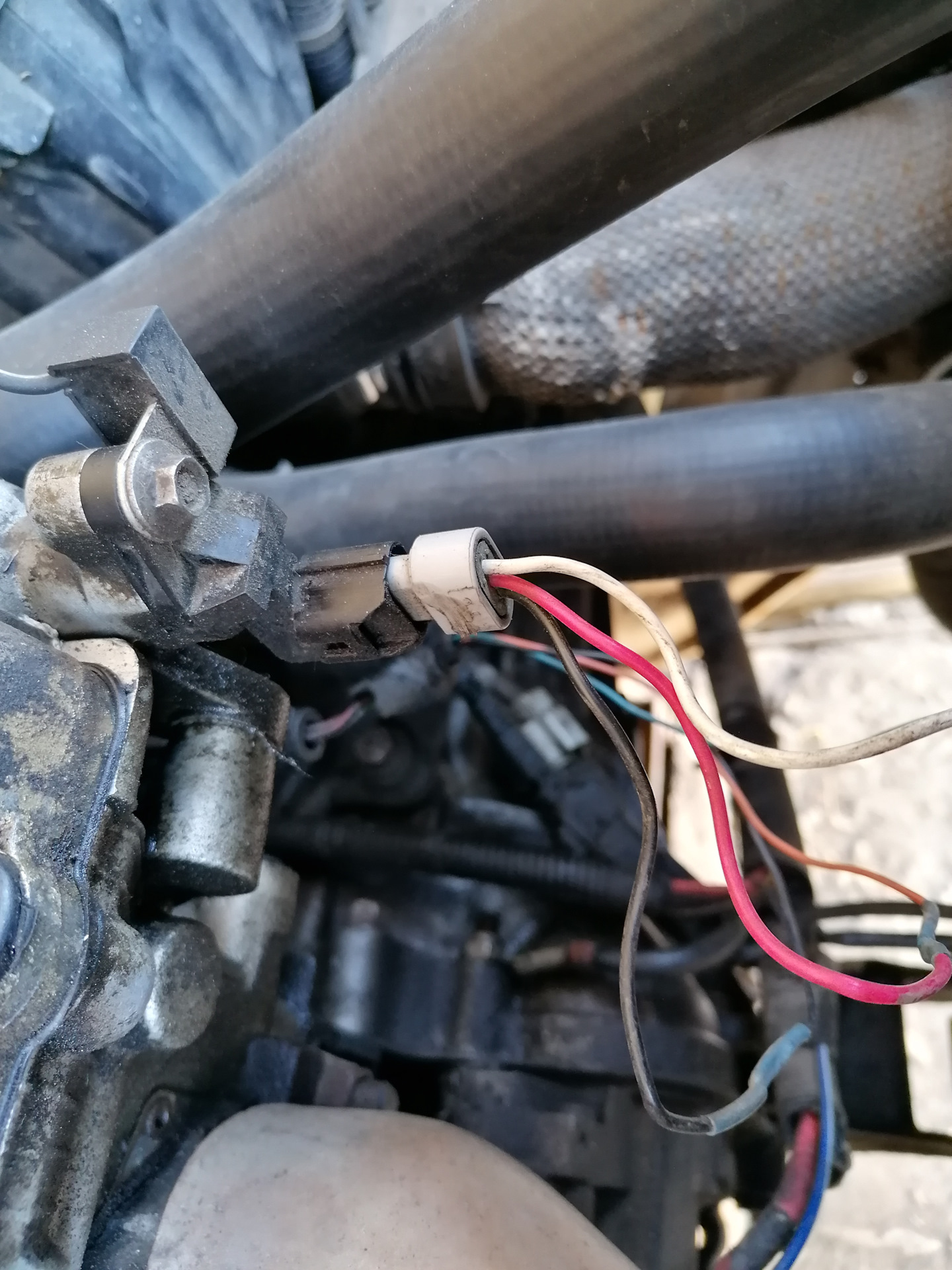 Разъем датчика положения распредвала. — Hyundai Santa Fe (1G), 2,4 л ...