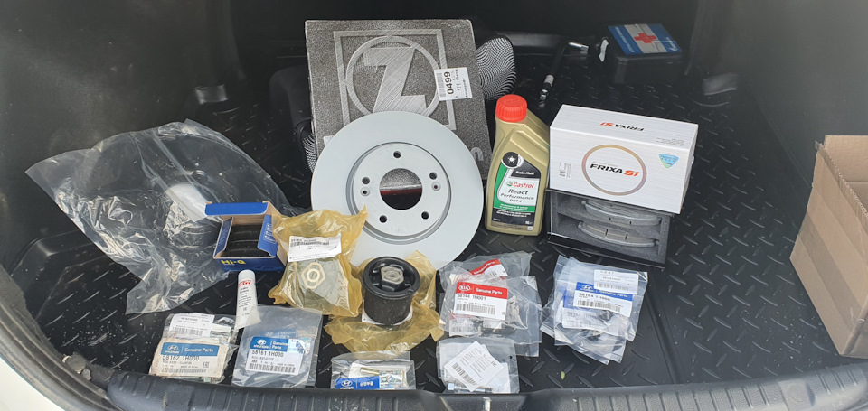 Пробег 570000км.Замена передних тормозных дисков, передних тормозных ...