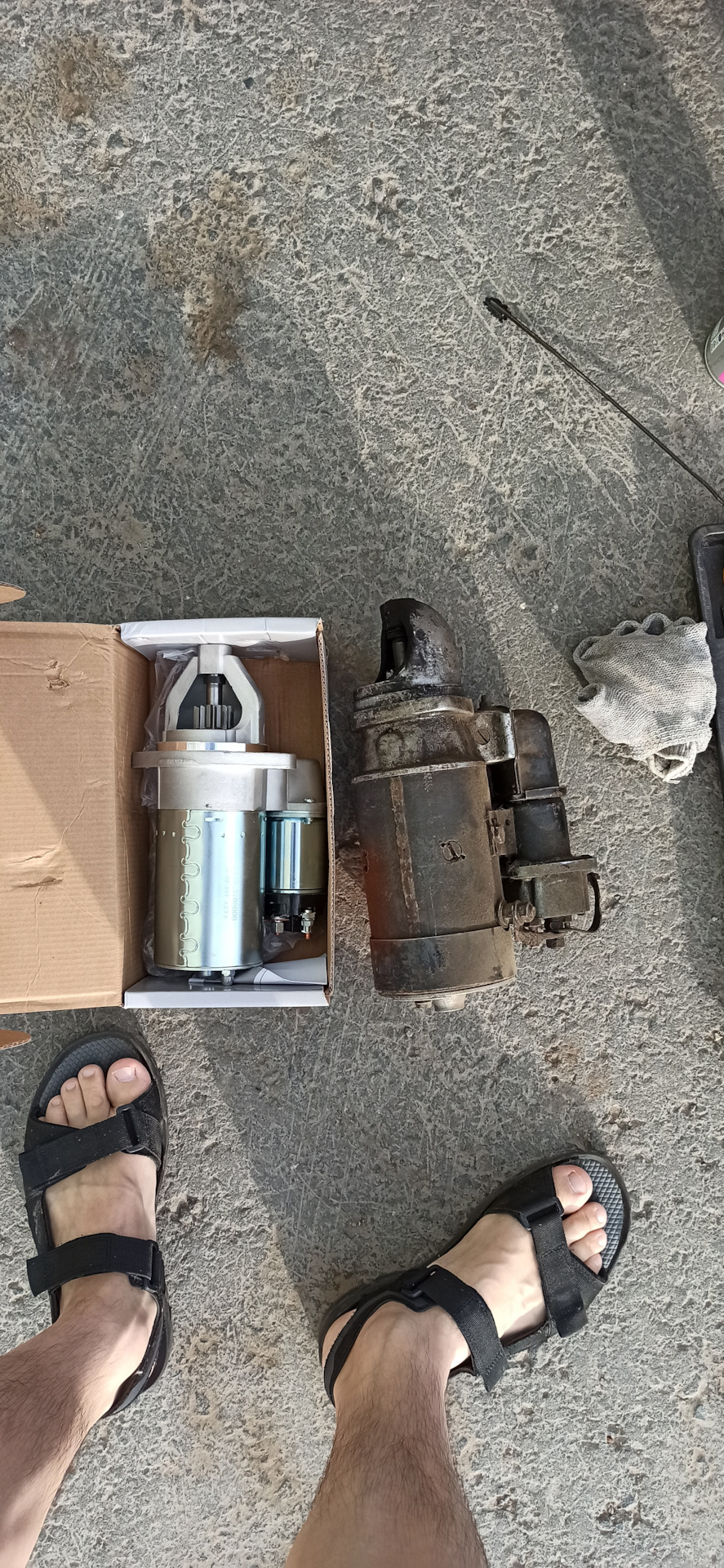 Новомодный редукторный стартер. — Москвич 2141, 1,7 л, 1990 года ...