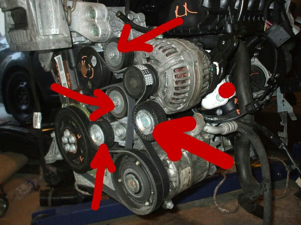 Замена приводных ремней на моторе 2.5 CBUA/CBTA — Volkswagen Golf Mk6 ...